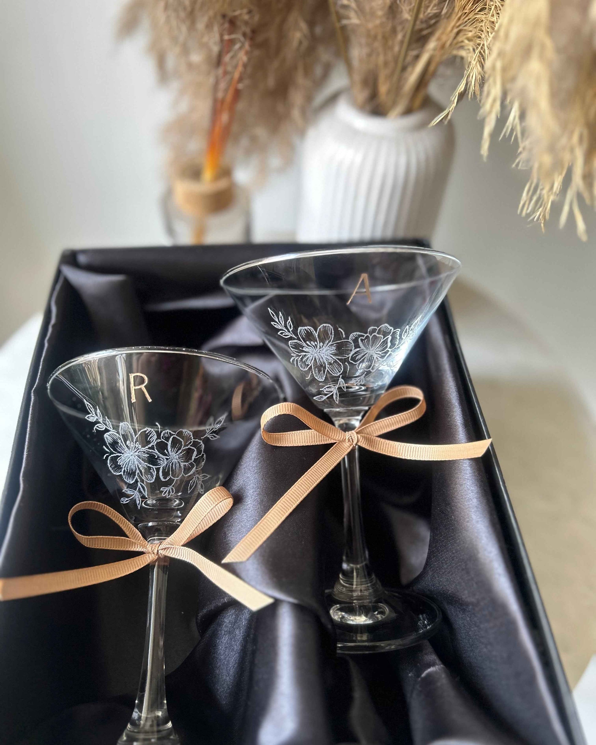 Personalised Martini Glasses - Marigold By Sadhika-