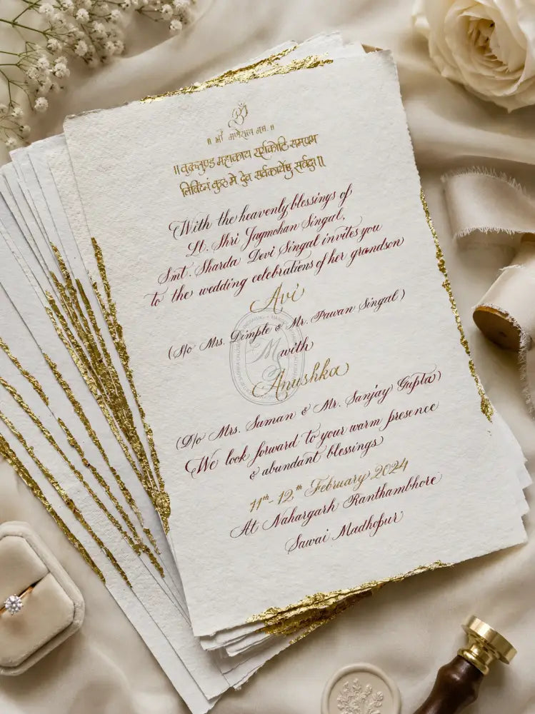 Calligraphed Wedding Invite