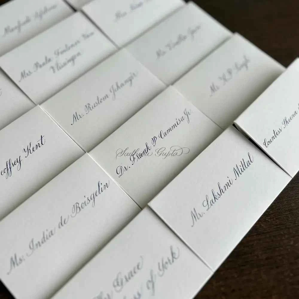 Custom Calligraphy Placecards - Marigold By Sadhika-
