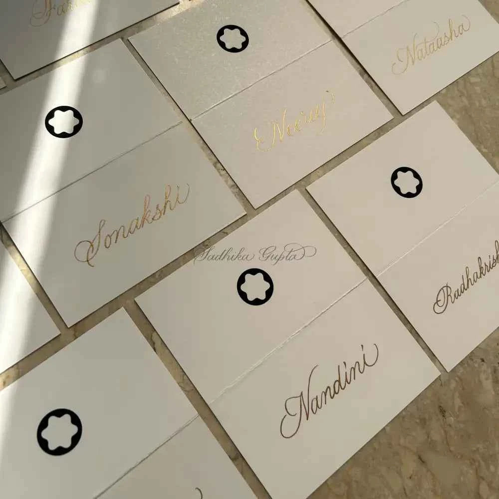 Custom Calligraphy Placecards - Marigold By Sadhika-