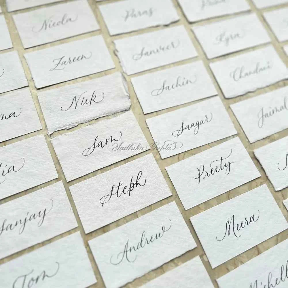 Custom Calligraphy Placecards - Marigold By Sadhika-