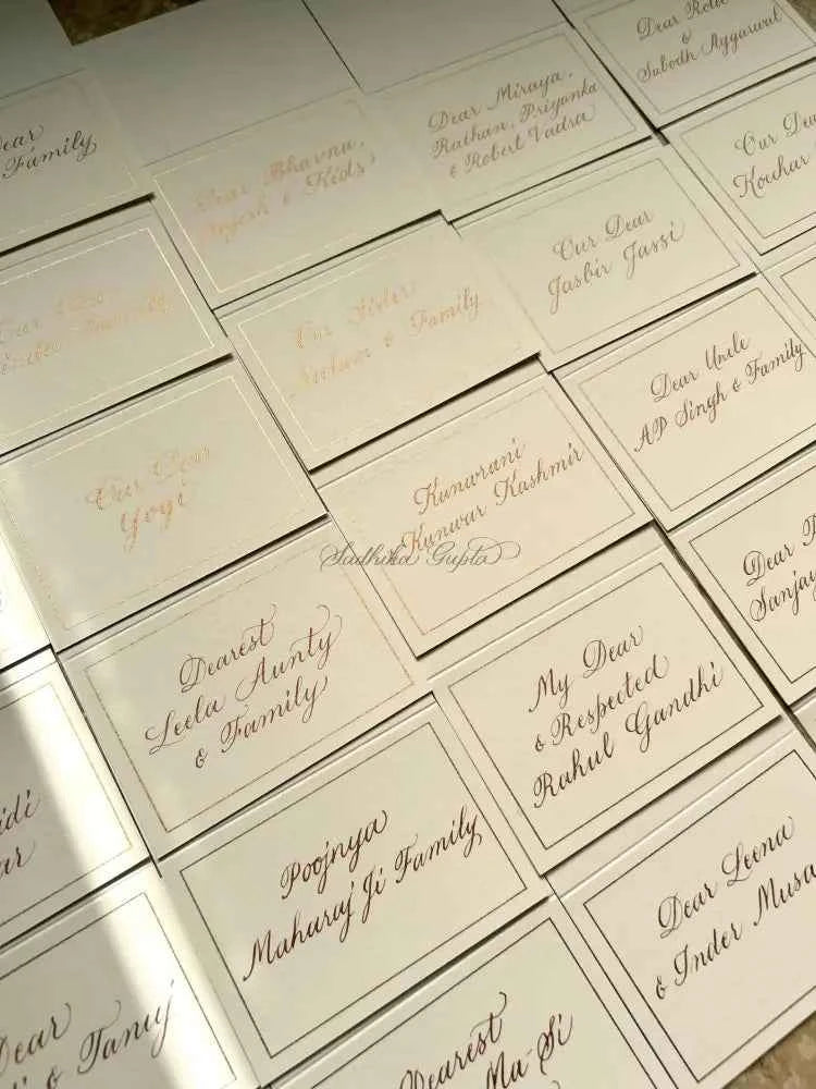Custom Calligraphy Placecards - Marigold By Sadhika-