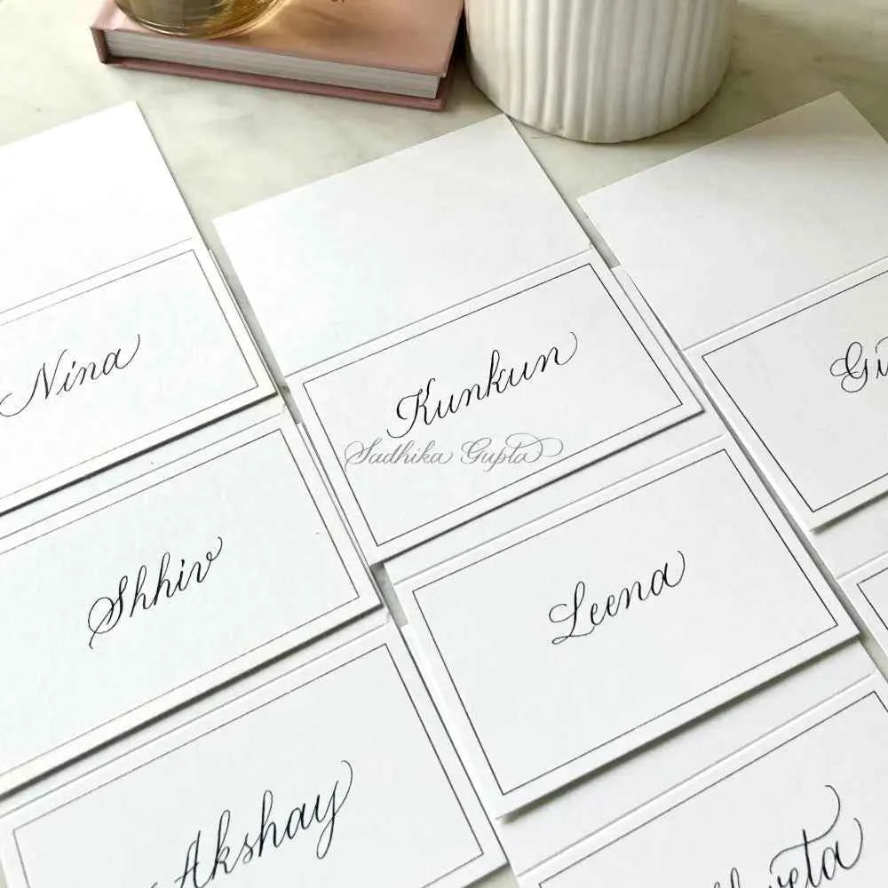 Custom Calligraphy Placecards - Marigold By Sadhika-